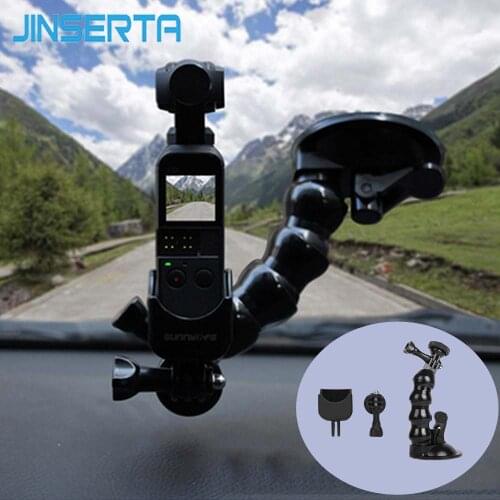 JINSERTA Car Suction Cup Tripod Mount with Multi-function Expansion Adapter Mount for DJI Osmo Pocket with 1/4 Adapter Port