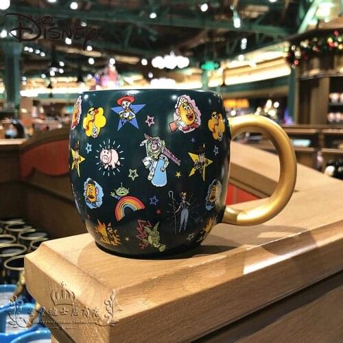 Disney Mugs Toy Story Buzz Lightyear cartoon lovely ceramic cup creative personality home large capacity coffee cup milk cup