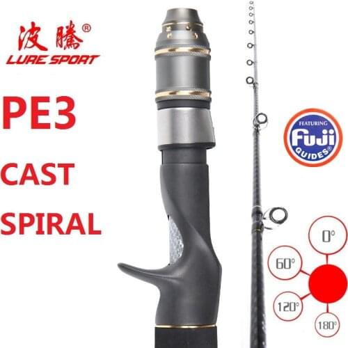 LURESPORT Slow jigging rod X Cross carbon FUJI Guides FUJI Reel Seat SpinningCasting 60-260G PE2-4 1.5 section boat rod