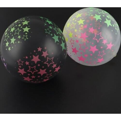 MLGB Neon Glow Balloons Neon Stars Glow in Blacklight Black Light Fluorescent Mini Stars Party Balloons Neon Latex Balloons