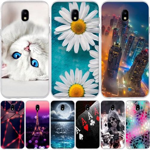 For Samsung Galaxy J3 J5 J7 2017 SM-J730F Case Soft Silicone Cover 3D Pattern Cat Capa For Samsung J3 J5 J7 Pro 2017 Phone Cases