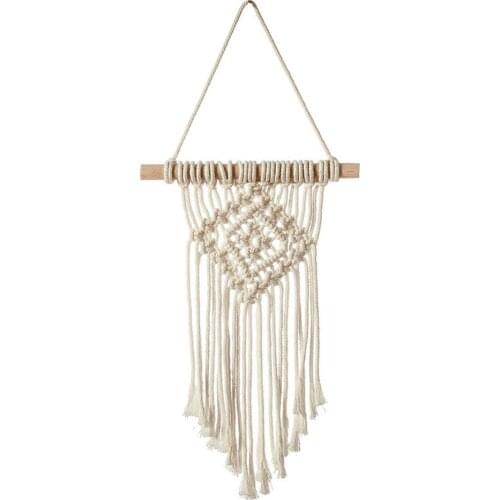 Nordic Boho Wall Hanging Handwoven Tassel Tapestry Decorative Dream Catcher Pendant Ornament for Weddings Living Room Bedroom