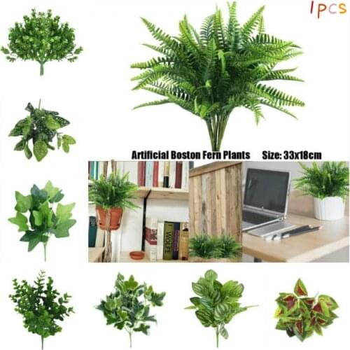 New Artificial Shrubs Creative Decorative Artificial Plant Ferns Simulation Plant Plastic Flower Fern Wall Material Accessories