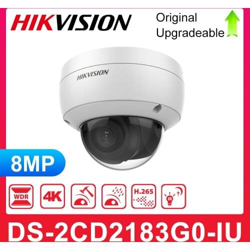 Original Hikvision DS-2CD2183G0-IU Replace DS-2CD2185FWD-IS 8MP POE 4K IR Built-in Mic Network Dome security Camera