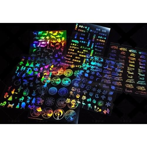 Iridescent Materials for Resin Jewelry Decoration DIY Shaker Mold Stuff English Words Magical Circle Kawaii Fillings Laser Color
