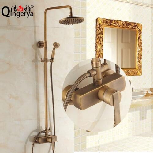 Supply of high-quality all-copper shower suite antique lift Quartet hot and cold shower wholesale 8836 models