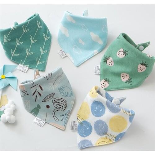 Infant Triangular Saliva Baby Bibs Newborn Unisex Baby Feeding Towel Pure Cotton Breathable Bib Triangular Towel Bibs Pacifier