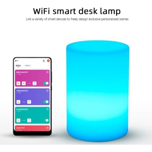 Smart Night Light Tuya Wifi APP Control RGB LED Cube Desk Lamp Coffee Bar Party Bedroom Lighting Work With Alexa Google Home 1PC