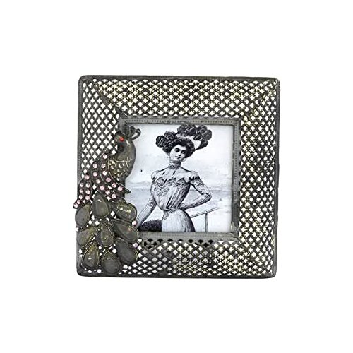 Vitale Pin Peacock Photo Frame-AK.EZ0103-17x17 cm