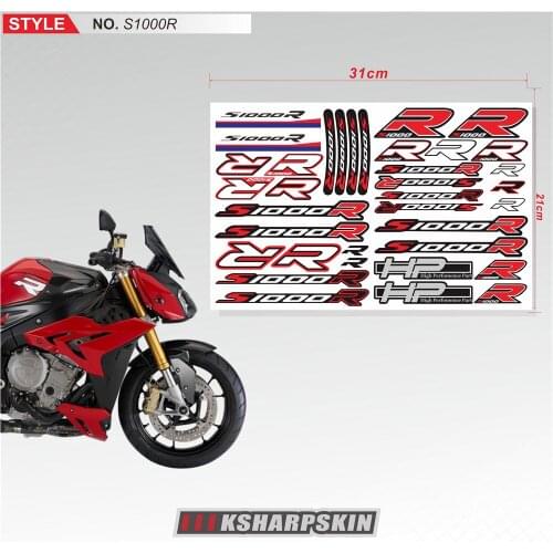 High quality Motorcycle Reflective Stickers Body helmet fuel tank Waterproof sign decal For BMW S1000R s1000 r HP LOGO sticekr