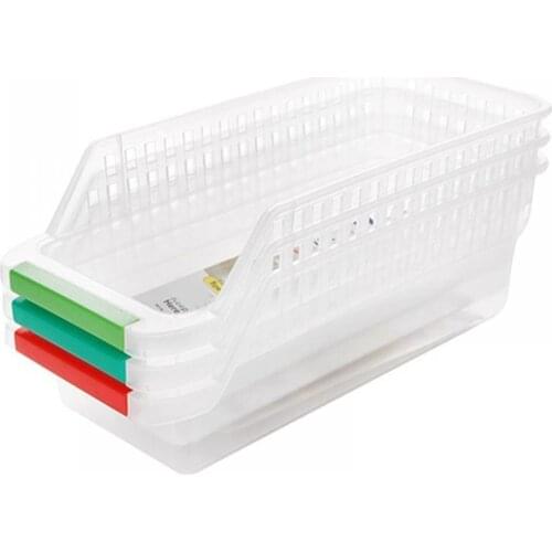 Storage Collecting Box Basket Kitchen Refrigerator Fruit Organiser Rack Utility Box