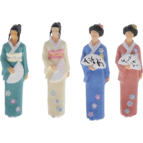 1:64 Japanese Lady Characters Mini People Scenario for Sand Table
