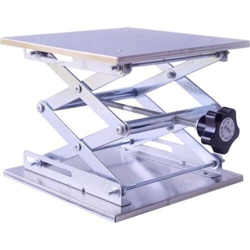 100*100mm Aluminum Wood Router Lift Table Woodworking Engraving Lab Lifting Stand Rack Lift Platform Woodworking Benches Lifter