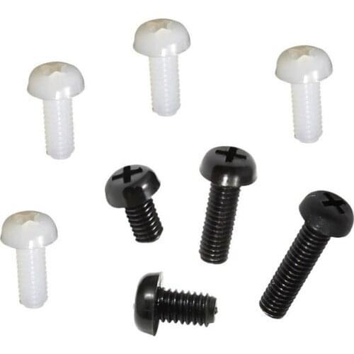 1000PCS/lot M4*6 - M4*30MM BLACK Nylon Philips Cross Head Screw Round Head Electronic Screws