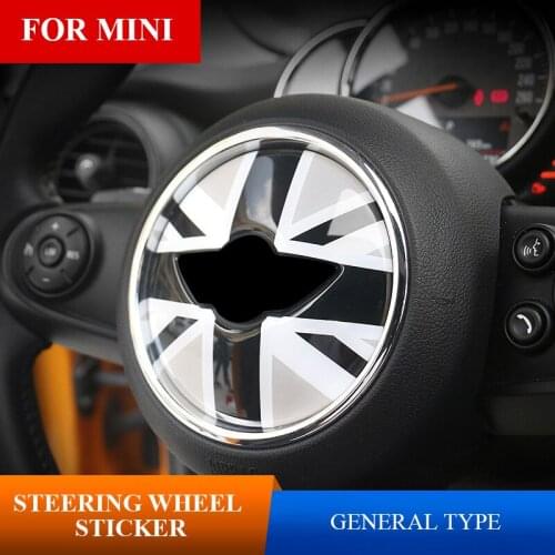 2Pcs Union Jack 3D Steering Wheel Center Sticker Decal Decoration for BMW MINI Cooper F55/F56 countryman F60 Car Styling