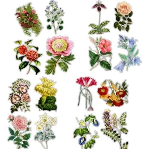 4Pcs/Set Flower Wall Sticker Floral Vinyl Decals DIY Car Luggage Room Art Decor