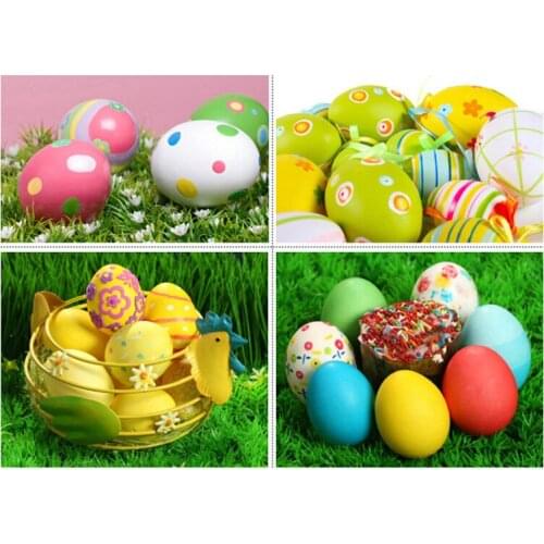5PCS Plastic Fake Chicken Egg Simulation Cages Accessories Poultry Layer Coop Hatching For ​Kids Toys Painting