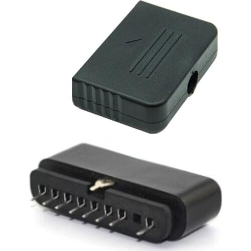 50pcs Replacement 9 Pin Female Connector Game Controller Socket Slot for PS2 wired controller plug shell