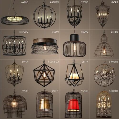 American Loft Vintage Lamps Personality Balcony Wrought Iron Pendant Lights,vintage Edison Pendant Lamps Lights luminaria