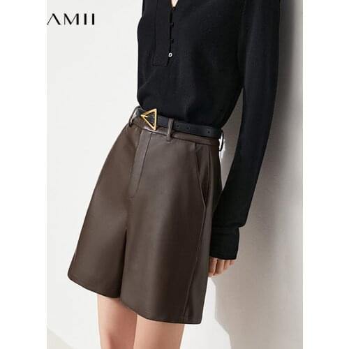 Amii Women's Leather Pants