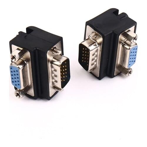 Audio Video Cables Right Angle 90 Degree 9 Pin VGA SVGA Male to Female Converter Angle Adapter