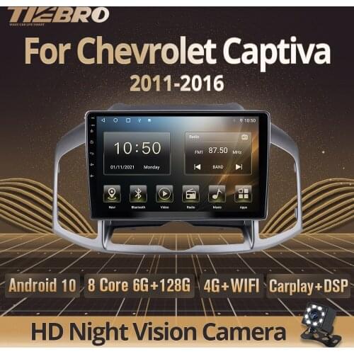 TIEBRO 2Din Android10.0 Car Radio For Chevrolet Captiva 2011-2016 GPS Navigation Stereo Receiver Auto Radio Bluetooth Player IGO