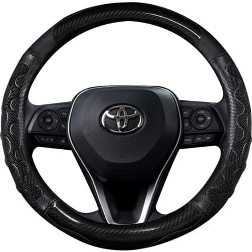Car Steering-wheels Cover 37 38cm 15" for toyota camry corolla axio altis rav4 4Runner C-HR Fortuner Harrier Highlander Kluger