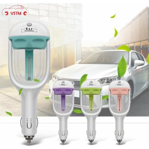 Car Humidifer Air Puriifer Aroma Diffuser Sprayer Mute Mist Maker Auto Car Fragrance Spray Car Air Freshener Candy Color
