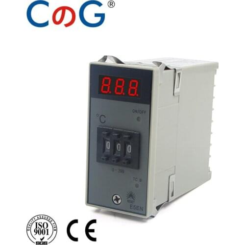 CG E5EN Vertical ON/OFF Digital Temperature Regulator Controller Sensor K type Input, Relay Output,3 Digit Display 110V 220V AC
