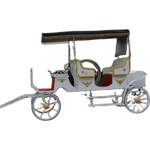Double Row Cinderella Car Electric Wedding Royal Horse Carriage Manufacturer for Sale