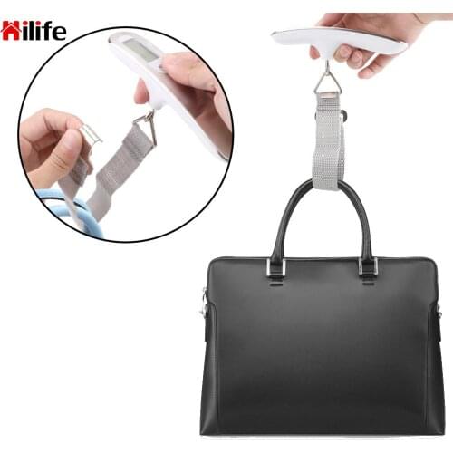 Backlight Fishing Scale Handheld Belt Scale Electronic Luggage Scale 50kg/110lb LCD Display Digital Scales