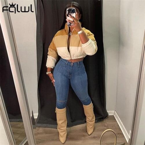 Женские синие куртки FQLWL China At AliExpress