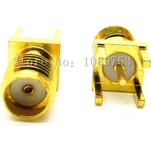 10PCS SMA Female Jack PCB Straight Mount RF Connector Receptacle Solder Gold plated