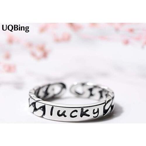 100% 925 Sterling Silver Lucky Rings Jewelry