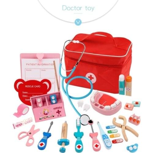Lets Make 1Set Children Toys Wooden Model Medical Doctor Injection Toys GIRLS And BOYS Play House Toys for Children Gift