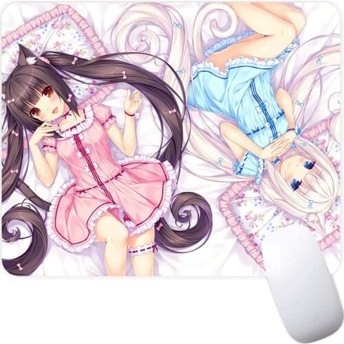 Small Gaming Mouse Pad Computer Mousepad PC Gamer Mouse Mat Laptop Mausepad Chocola Nekopara Mouse Carpet Keyboard Mat Desk Pad