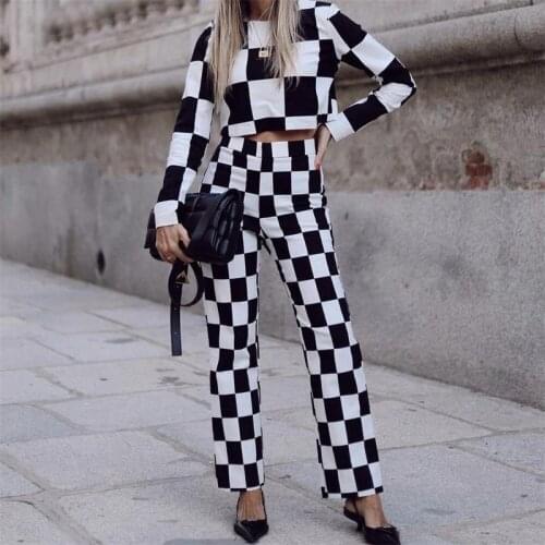 MESTTRAF Women's Plaid Trousers