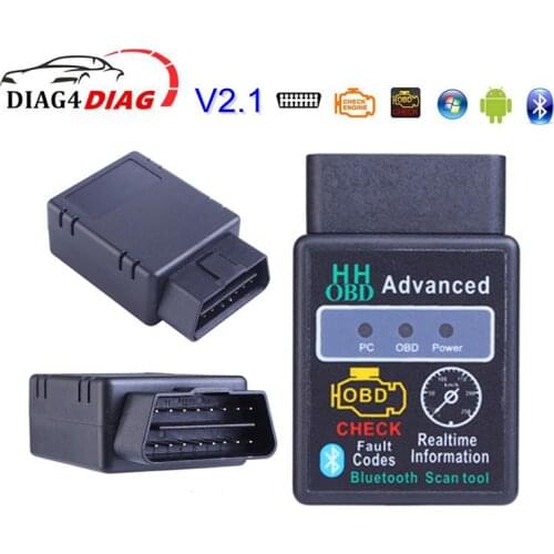 MINI ELM327 V2.1 Bluetooth HHOBD More Favorable Car Interface Tools Code Scanner Supports OBD-II Protocols for Android/PC /DOS