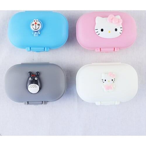 Cartoon Pill box Mini Pills Organizer Case Portable 3 Grids Travel Medical Drugs Tablet Storage Container Medicine Box