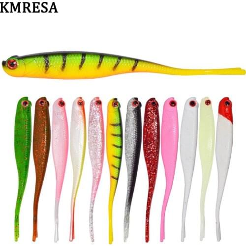 4pcs / lot 7g / 15cm handmade soft bait fish fishing lure shad manual silicone bass minnow lure swimbaits plastic bait pasca