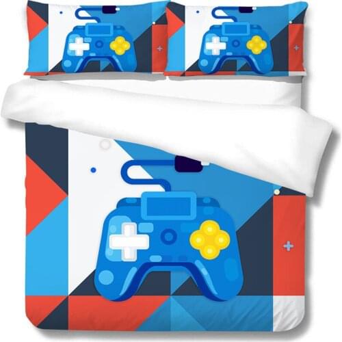 Game Handle Printed King Queen Size Soft Breathable Comforter Covers 3D Digital Printed Fashionable Room Decor