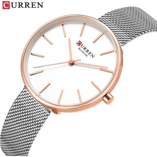 New Stainless Steel Mesh Women Watch CURREN Casual Dress Ladies Analog Quartz Wristwatch relogios feminino Fashion Female Clock