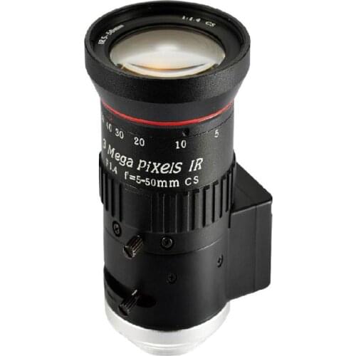 CS 1/2.7" 1/3" Varifocal 5-50mm F1.4 3MP cctv camera lens for cctv security surveillance system Smart security SL-F0550A.IR