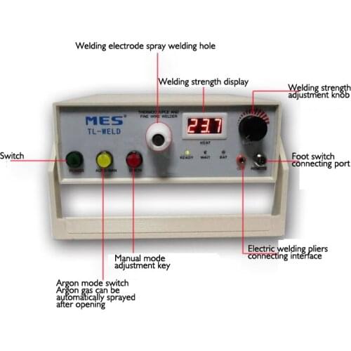 Rechargeable Spot Welder Machine with Argon Contact Function Thermocouple and Fine Wire Welder