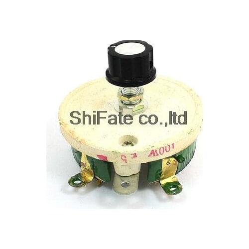 Wirewound Ceramic Potentiometer Adjustable Rheostat Resistor 100W 1/2/5/10/20/30/50/100/200/300/500/1K/2Kohm