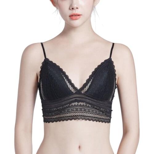 Sexy Backless Strapless Bra for Women Thin Lace Push Up Bralette Mesh Lingerie Lady Low Back Underwear