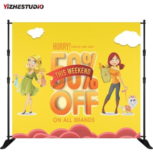 Yizhestudio Telescopic Backdrops Support Stand with Heavy Duty Base,10 x 8 ft Frame,for Photography Backdrop Trade Show Display