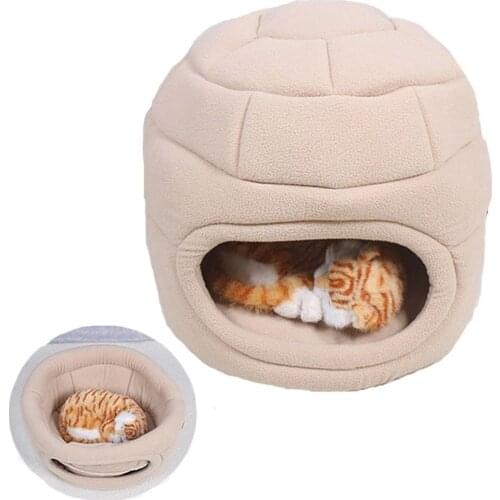 Warm Pet Cat House Cave Beds Puppy Dog Sleeping Bag with Removable Cushion
