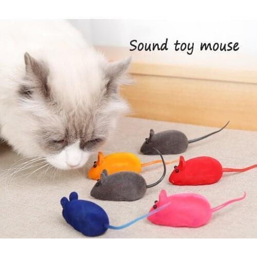 Funny interactive pet kitten vocal toys, plush mouse toys, kitten interactive chewing toys, cat fun supplies