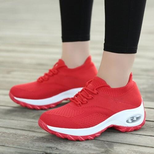 Women Running Shoes Fashion Woman Sneakers Cushioning Height Platform Outdoor Sport Women Shoes Lace-Up Chaussure Femme